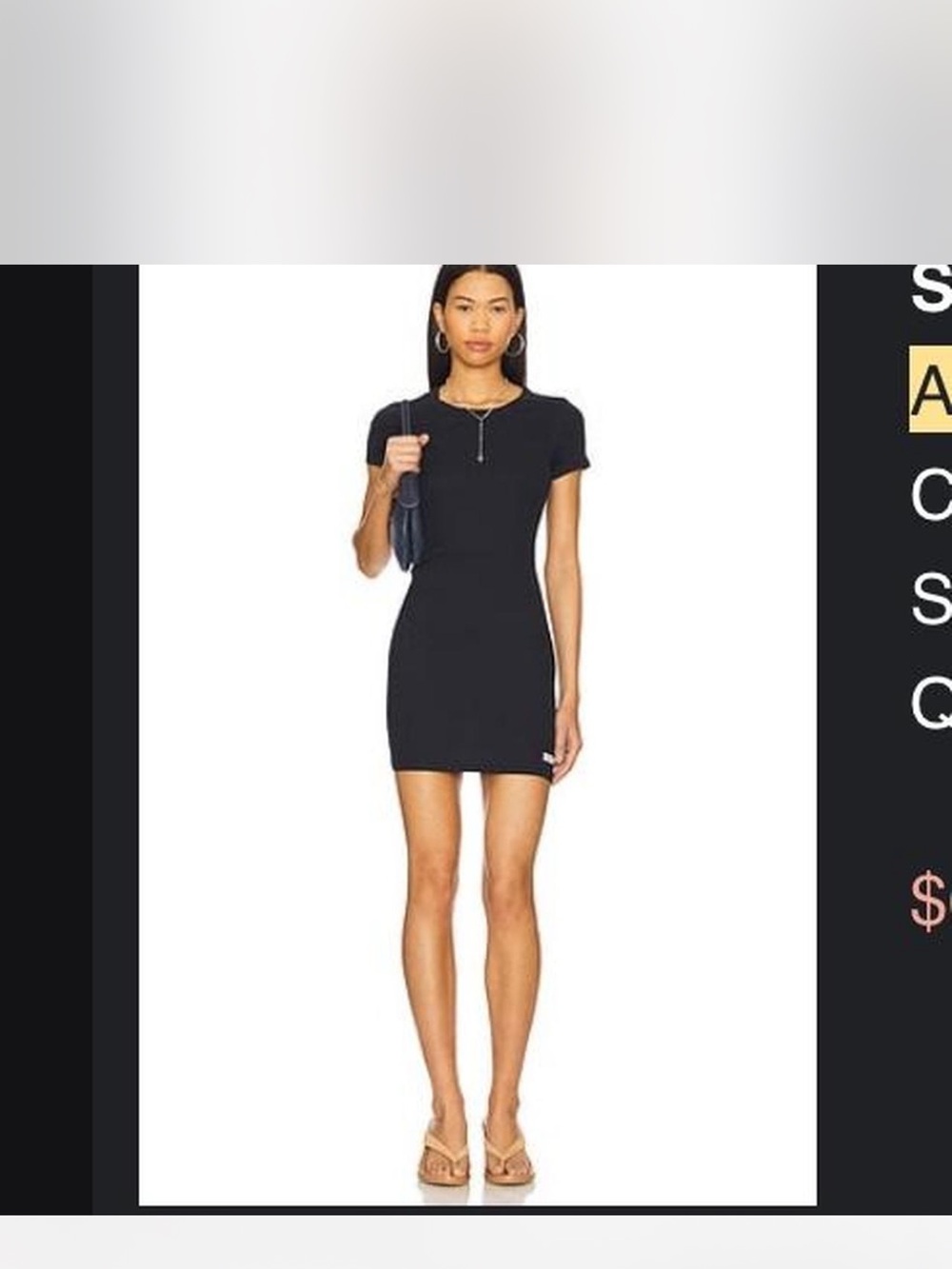 Alexander Wang Black Ribbed Mini Dress